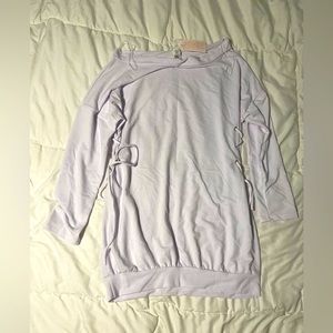 Lavender off shoulder dress